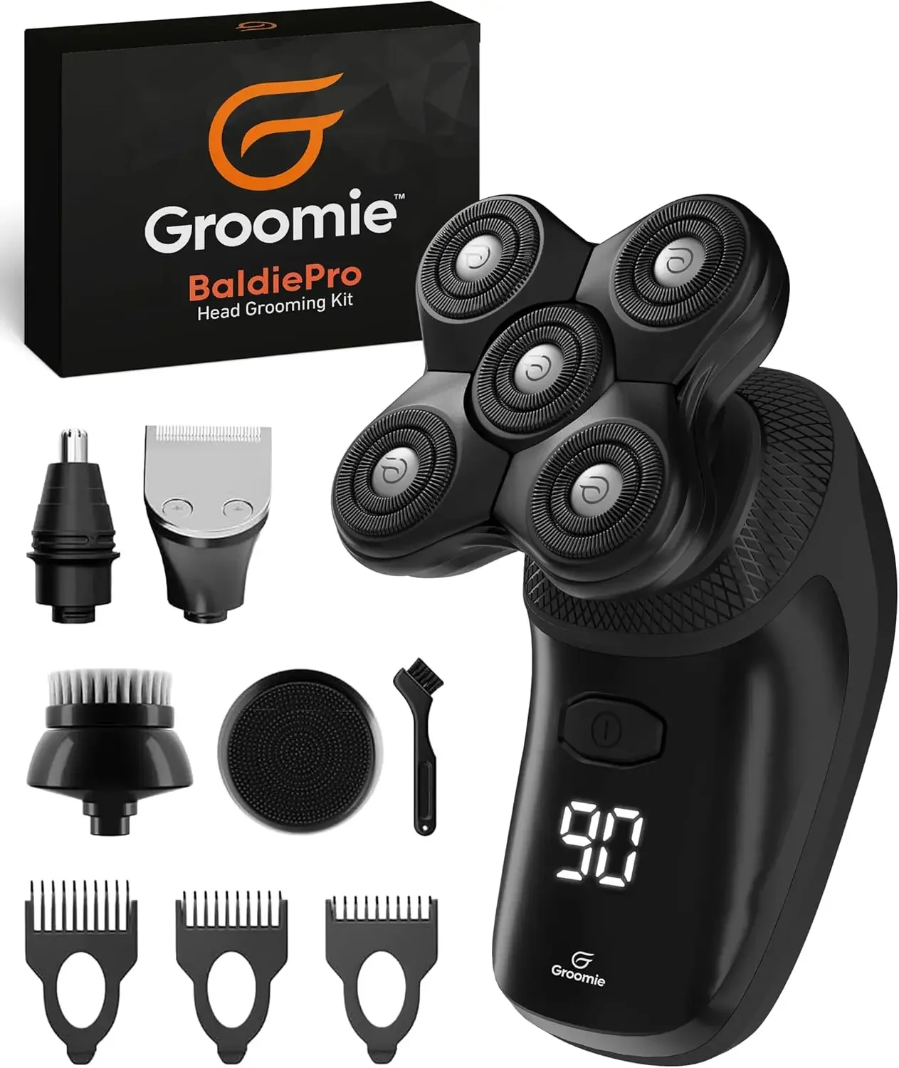 NEW NEW Cordless Bald Head Shavers for Men, BaldiePro Head Grooming Kit - Ergonomic & Waterproof Head Shavers for Bald Men - Ele