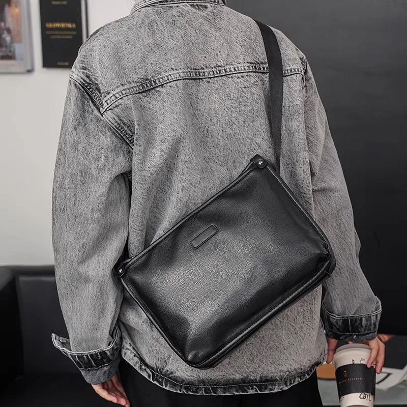 Fashion Shoulder Bags for Men Free Shipping Leather Man Crossbody Bag Korean Style Messenger Bags Male Sling Bag