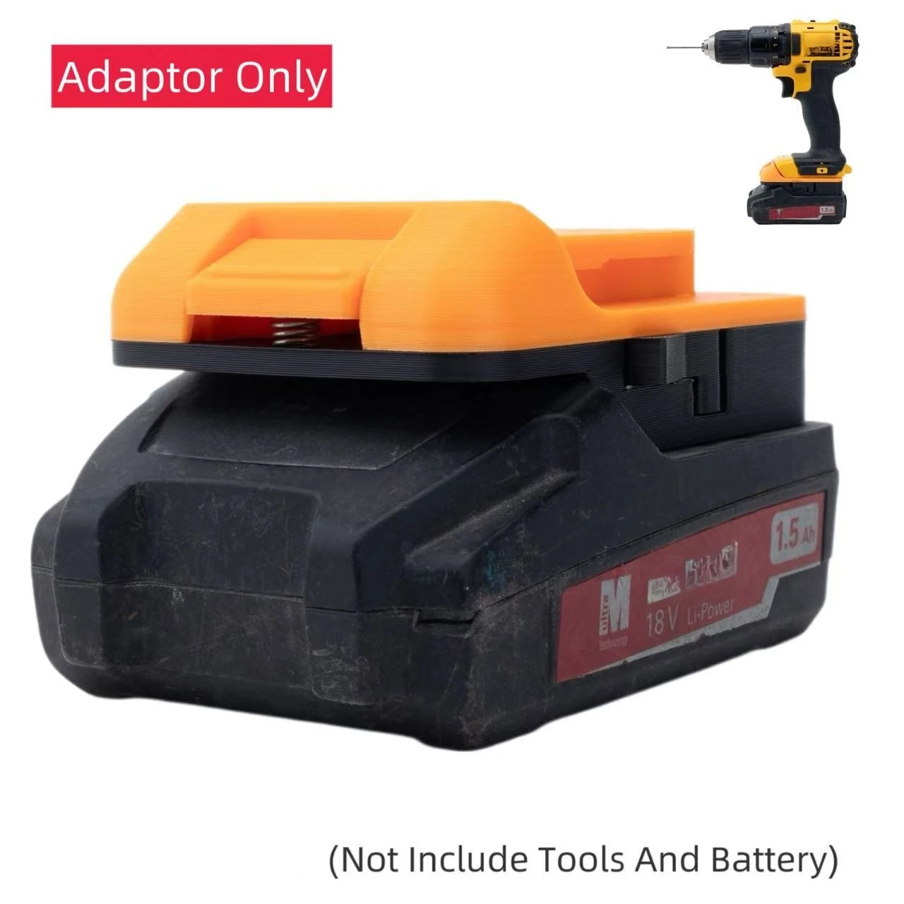 Batteries Converter Adapter for Metabo 18V Li-ion To Dewalt 18V 20V Power Tools(Without Battery and Tools)