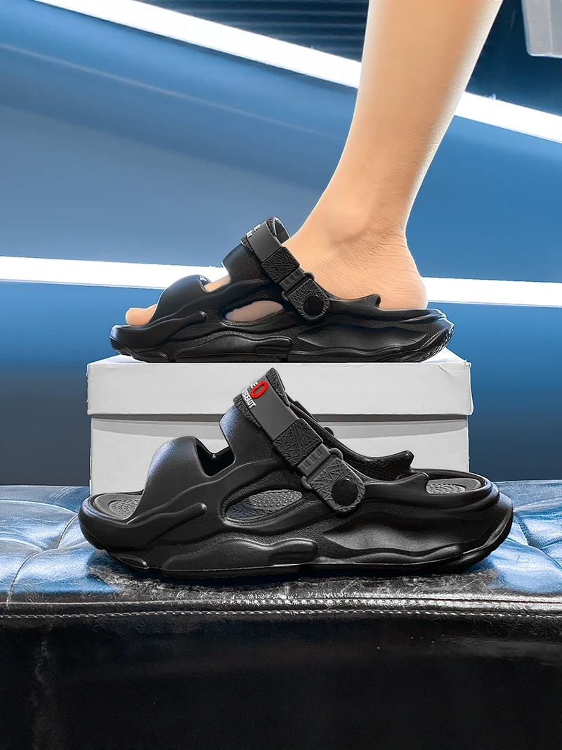 Casual Summer Men's Slippers Anti-Slip Indoor Home Slippers Sporty Driving Dual-Purpose Comfortable Feeling Sandals