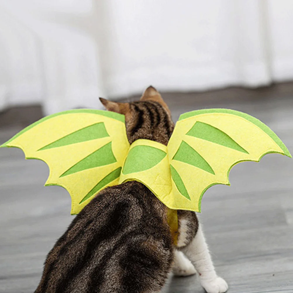 

Pet Dinosaur Costume Lovely Outfit Cat Wing Dog Dragon Halloween Cosplay Adjustable Design Fashion Simple Chic Lightweight