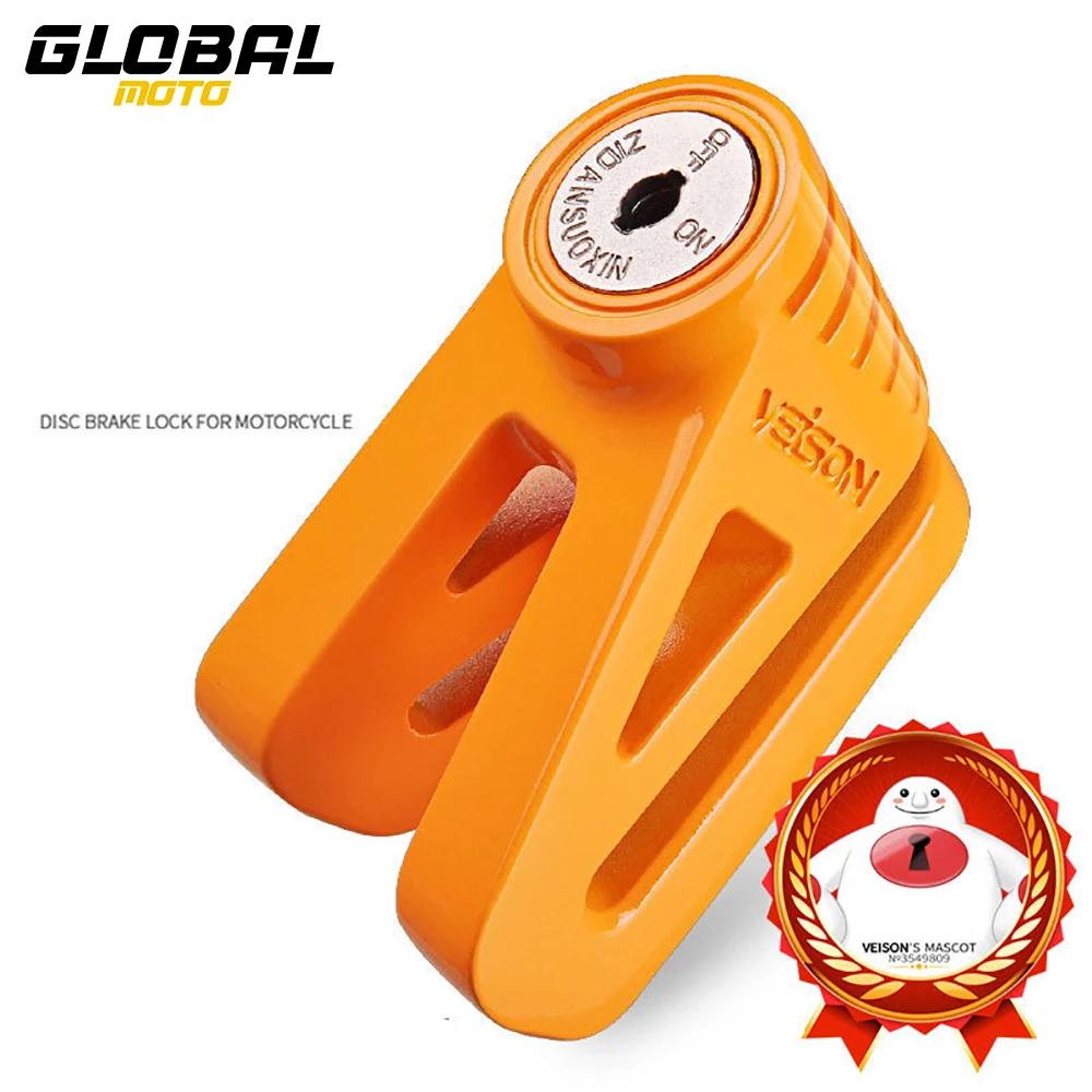 VEISON Motorcycle Butterfly Lock Available In Four Colors Motorcycle Anti-theft Lock Can Be Paired With A Reminder Rope