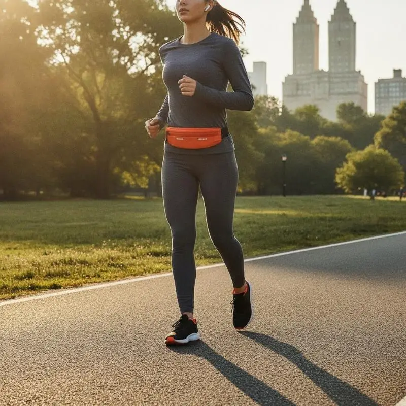 Running Waist Bag Lightweight Waterproof Anti-theft Adjustable Strap for Jogging Travel Outdoor Activities