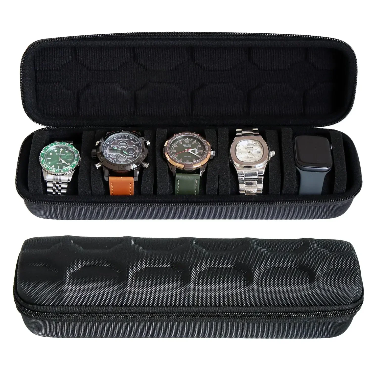 Watch Box Organizer for Men or Women，Watch Travel Case Portable Storage Watch Display Holder for Wristwatches and Smart Watches