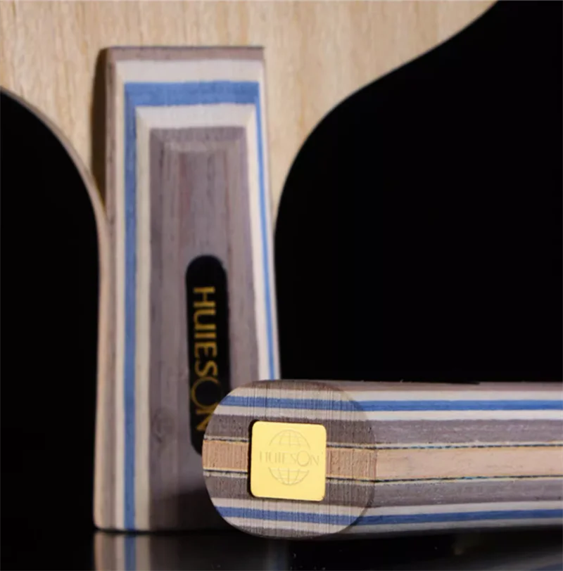 Huieson 5-Schicht-Holz 2-Schicht-Aryl-Kohlefaser Tischtennisschläger Leichtgewichtiger Ping-Pong-Schläger DIY-Zubehör – Detail 4