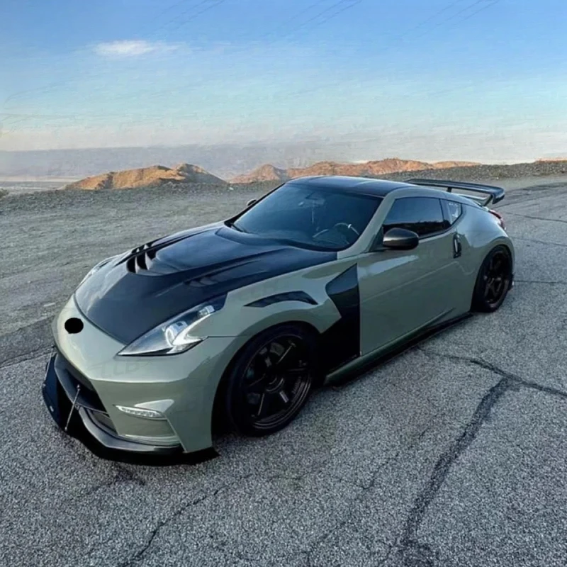 High Quality Ventilated Heat Dissipation Porous Carbon Fiber Engine Hood Bonnet Fit 370Z Z34 Auto Sport Modification Part