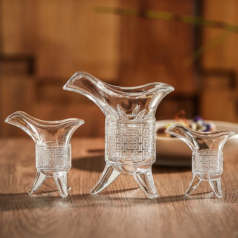 

Emperor Cup Jue-Shaped Cup Creative Antique Style Wine Bottle Spirit Glass Shot Glass Household Retro Spirit Set Liquor Divider