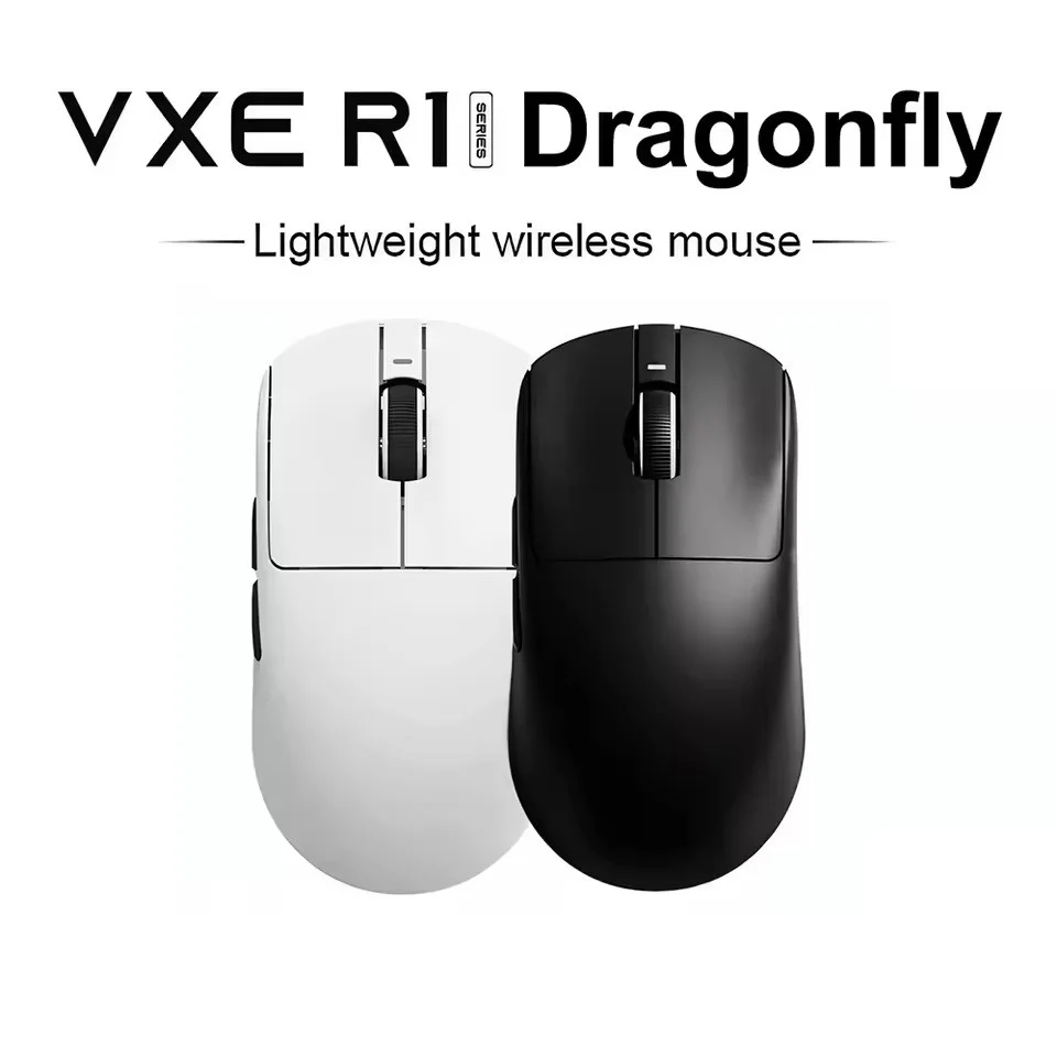 

Игровая мышь VXE Dragonfly R1 Series, беспроводная мышь 2,4G, перезаряжаемая геймерская мышь Paw3395, легкая эргономичная беспроводная мышь для киберспорта