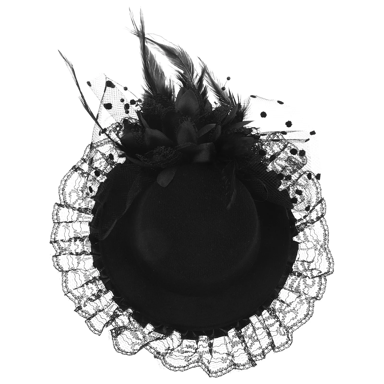 

Exquisite Plume Mini Fascinator Hat Small Top Tea Party Hairpin Secure Decoration Women'S Tiny Dressy Party Costume Elegant
