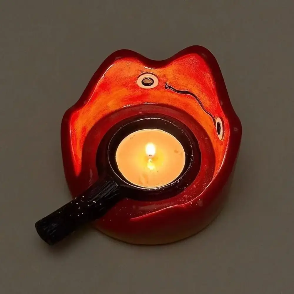 Resin Calcifer Candlestick Scented Light Holder Birthday Gift Candle Holder Flame Aromatherapy Candlestick Base