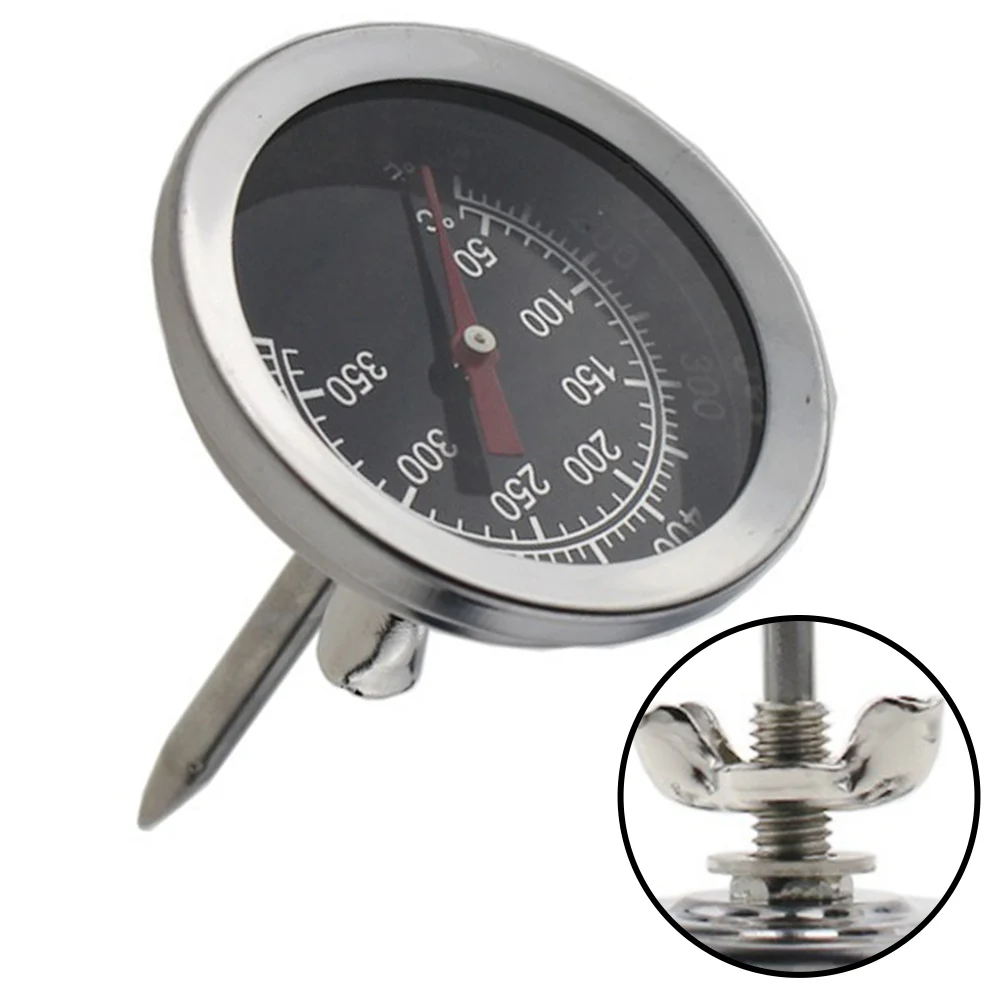 52MM Stainless Steel BBQ Thermometer with Dual Scale Display 50 to 350 Celsius and 100 to 700 Fahrenheit for Grills