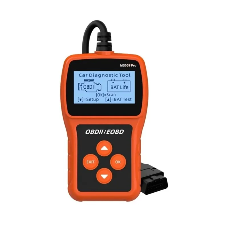 MS309 Pro Diagnostic Scanner With Check Engine Code Reader, Battery Tester, Clear Fault Codes Tool For Car