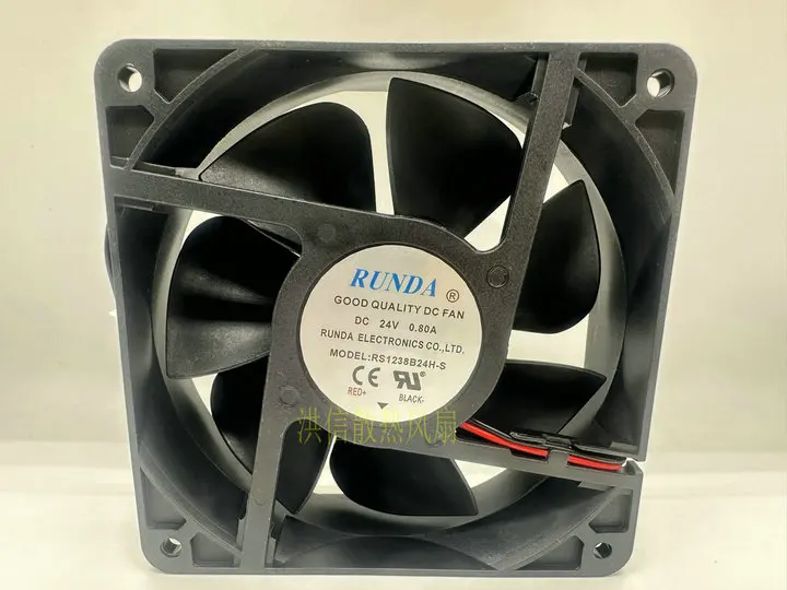 

RUNDA RS1238B24H-S DC 24V 0.80A 120x120x38mm 2-Wire 120MM Cooling Fan