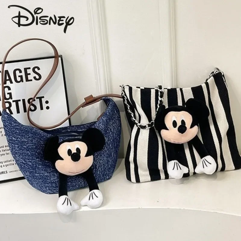 Bolso cruzado de Mickey para mujer, bandolera de hombro de alta calidad, a la moda, con dibujos animados, Popular, 2024