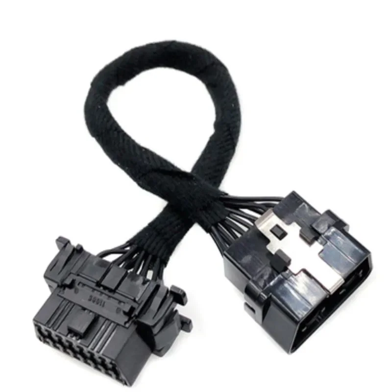 7 Type Dual Female Y Splitter Elbow 16Pin OBD 2 Extender ODB OBD2 Cable 16 Pin Male To Female Flat Noodle OBD2 Extension Cable