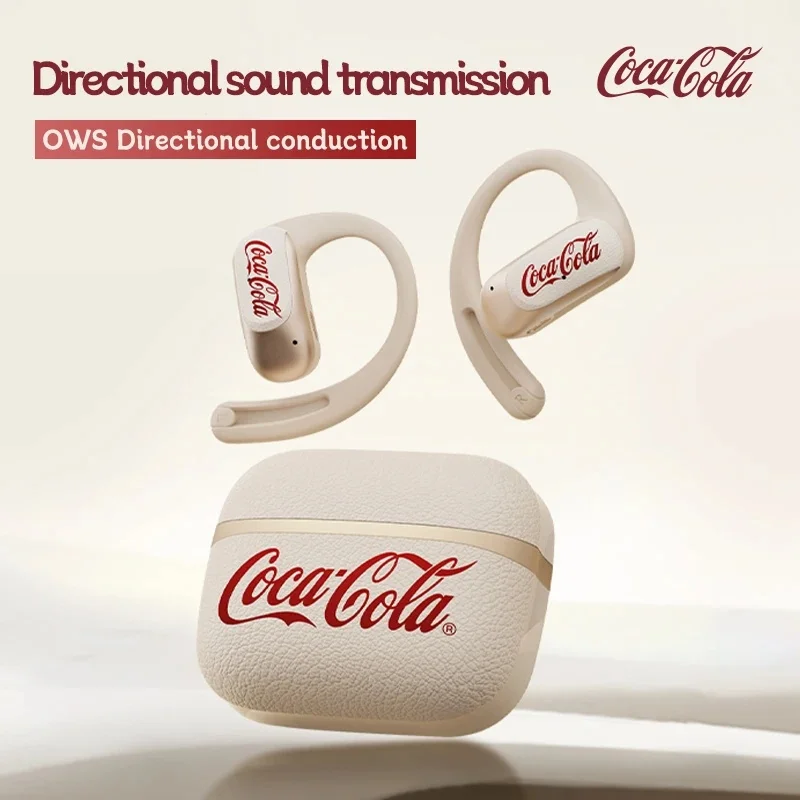 Coca-Cola Authentic T32 Open Ear True Wireless Earbuds 15mm Oval Dynamic Driver Bluetooth 5.4