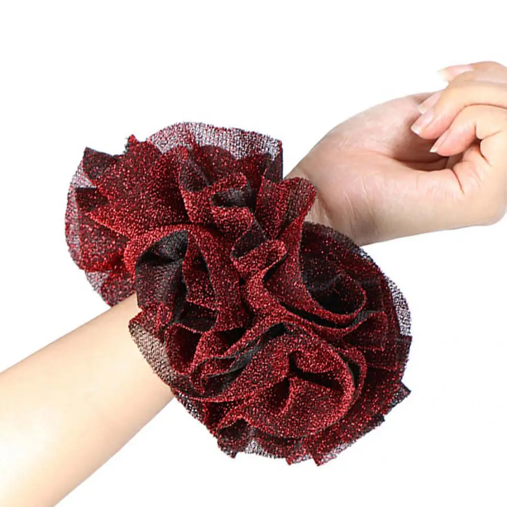 Beautiful Hair Tie Flower Shape Gift Shining Flower Shape Hair Tie  Accessories Hair Band for Dating