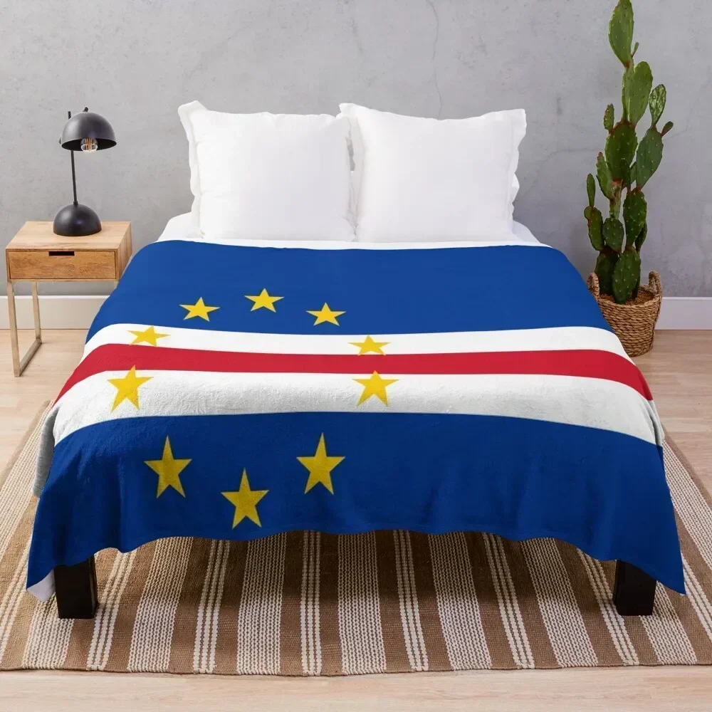 

Flag Of Cape Verde Throw Blanket Warm Comfortable Blanket Gift for Parents Friends