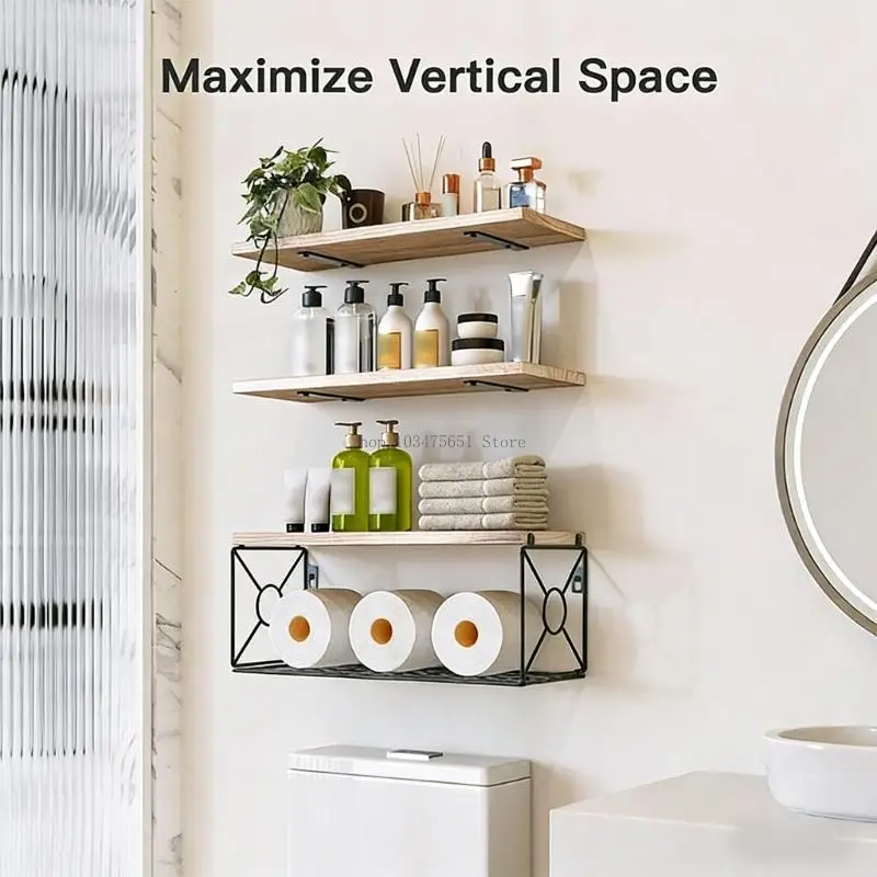  Large Floating Wall Shelves For Bathroom Storage Of Books And Towels