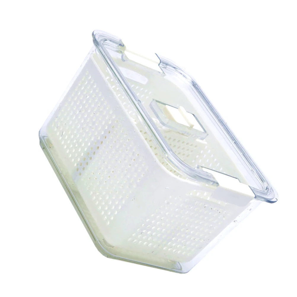 

Crisper Fresh Food Storage Container Refrigerator Fruit Bin Kitchen Abs Drain Organizer