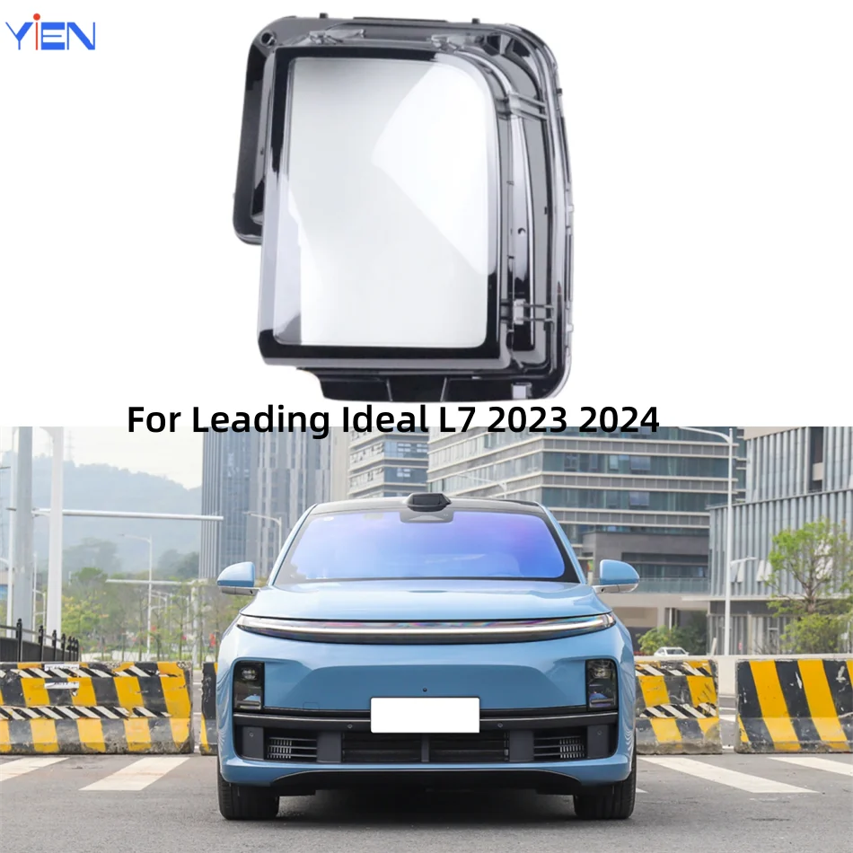 For Leading Ideal L7 2023 2024 Accessory Cars Polycarbonate High Gloss Fully Transparent Glass Headlight