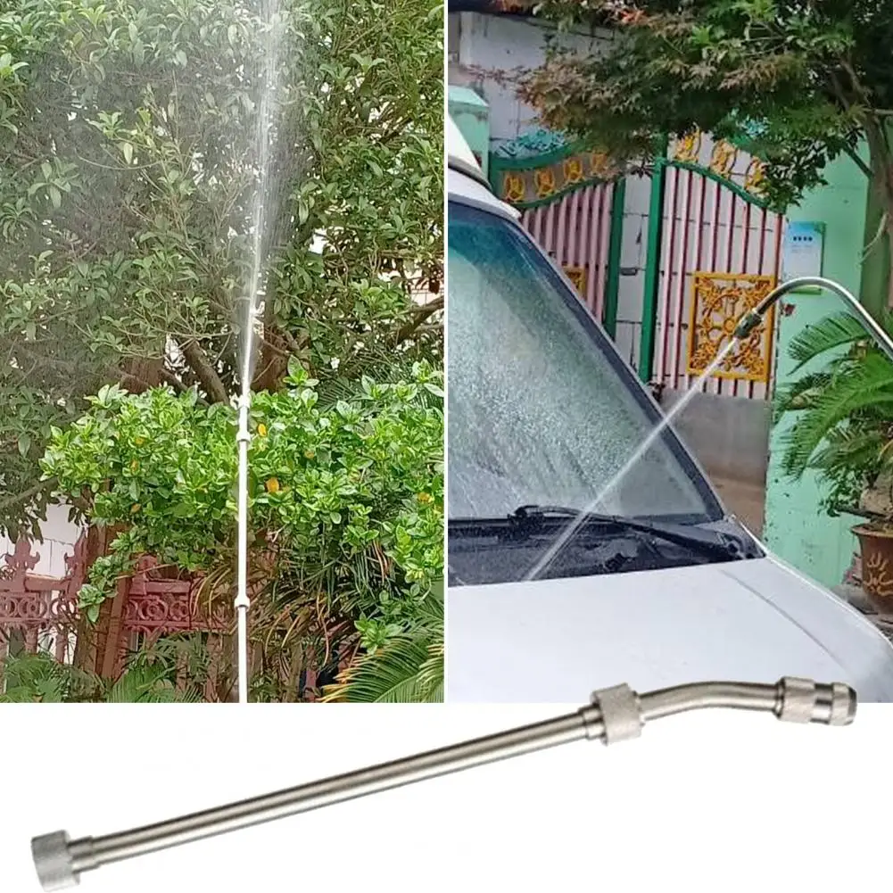 Adjustable Stainless Steel Spraying Rod Wear-resistant Wash Hose Rod	90 Degrees Curved Wash Sprayer Rod Garden Supplies