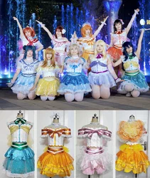 COSLEE LoveLive!Sunshine!!Aqours Love Aquarium Chika Ruby Dia Kunan Lovers Awaken Cosplay Costume All Members SJ Uniform Dress