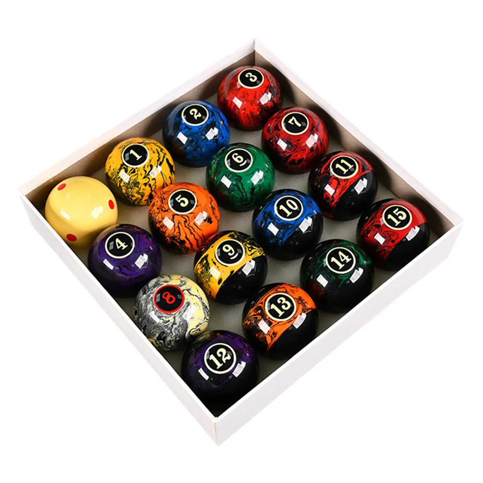 

16 Pieces Billiard Balls Pool Table Balls for Playroom Bars Recreation Game