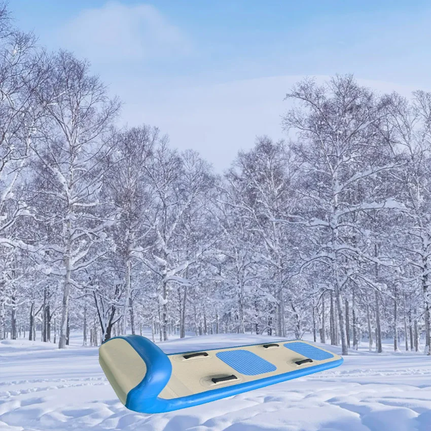 Factory Price Winter Durable Toboggan PVC Inflatable Air Mat Durable Snow Sled Watersport Towable Boat