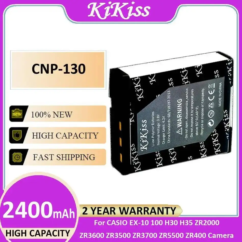 

High-Capacity For Casio EX-10 100 H30 H35 ZR2000 ZR3600 ZR3500 ZR3700 ZR5500 ZR400 Camera Cnp-130 Battery 2400Mah