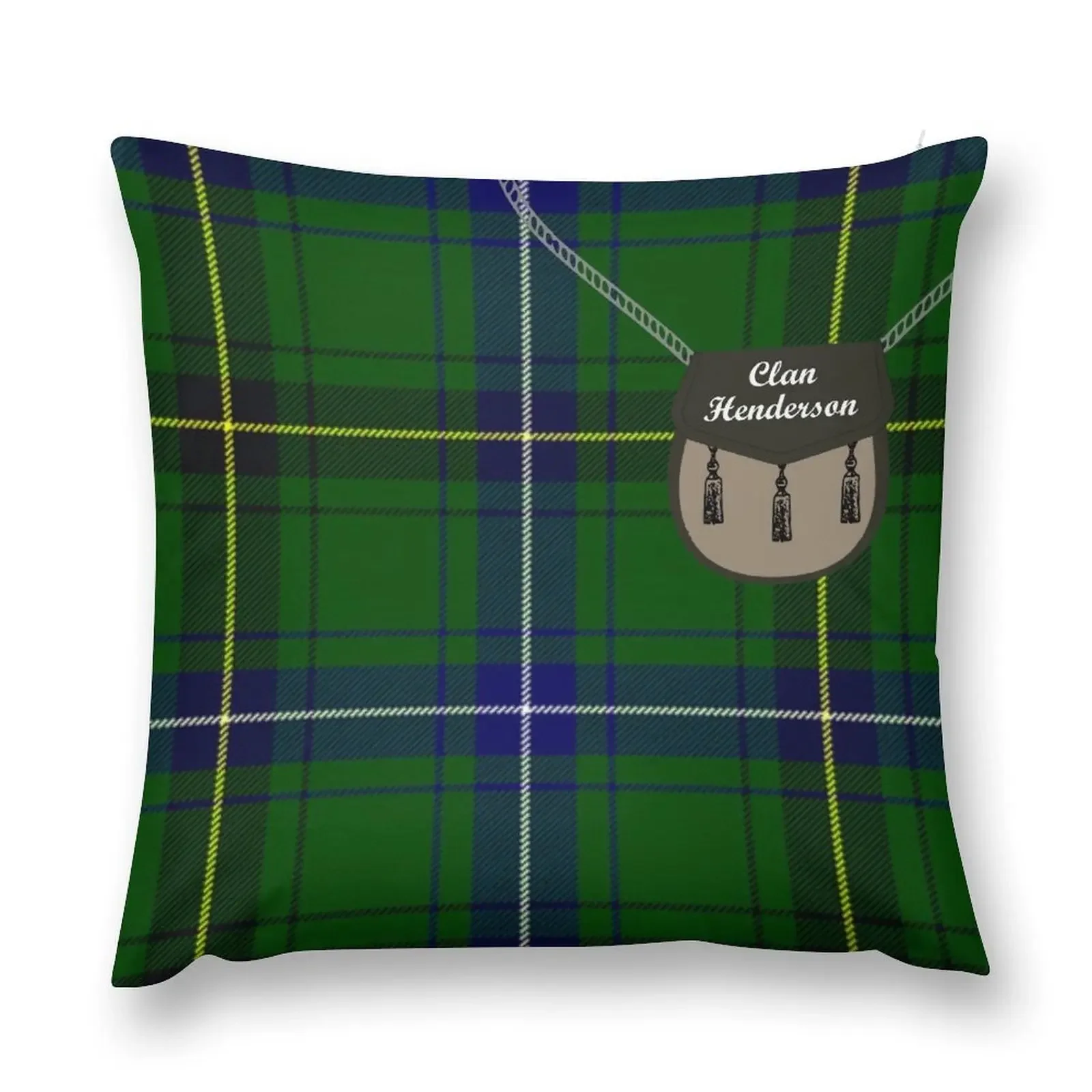 

Clan Henderson surname last name Scottish Clan tartan badge crest Throw Pillow pillow cover christmas Sofa Covers pillow