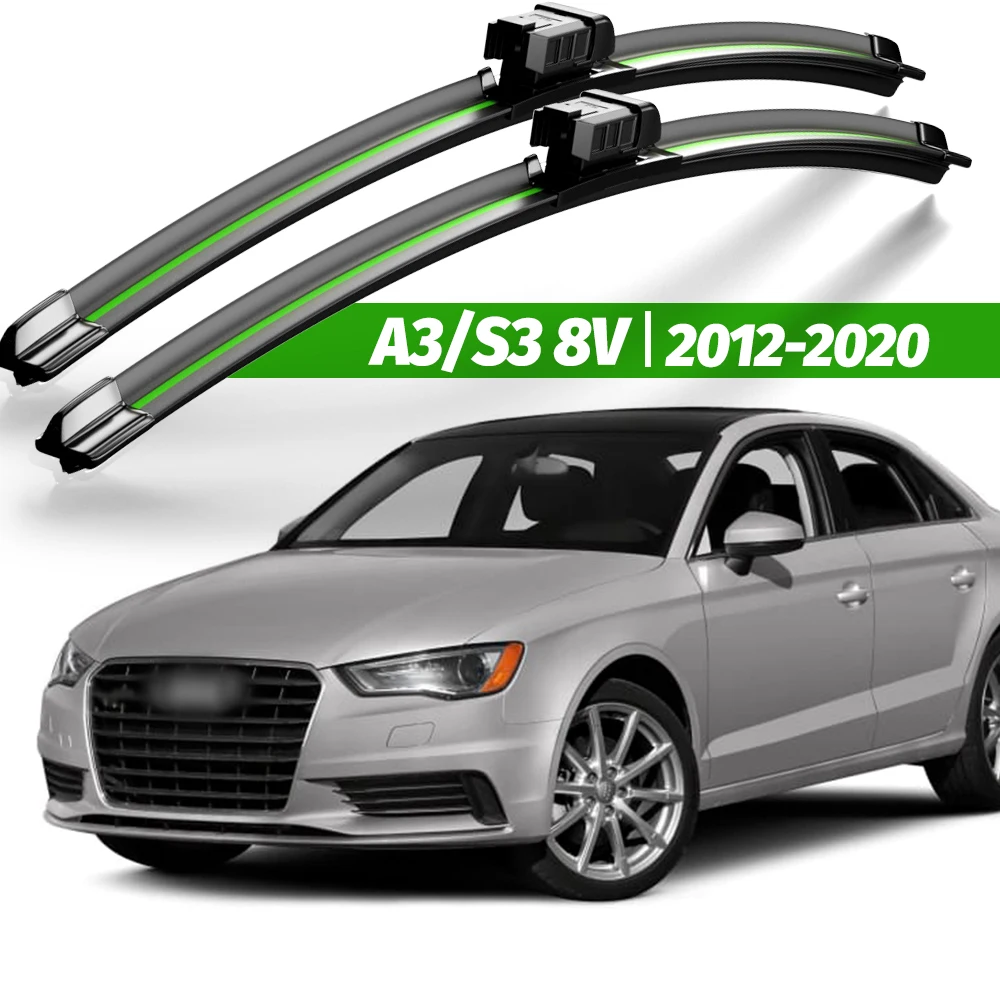 Wiper LHD Front Wiper Blades For Audi A3 S3 8V 2012 - 2020 2018 2019 Windshield Windscreen Window Brushes 26\