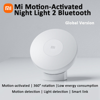 Xiaomi Motion-Activated Night Light 2 Bluetooth Adjustable Brightness Infrared Smart Human Body Sensor Smart link Night Light