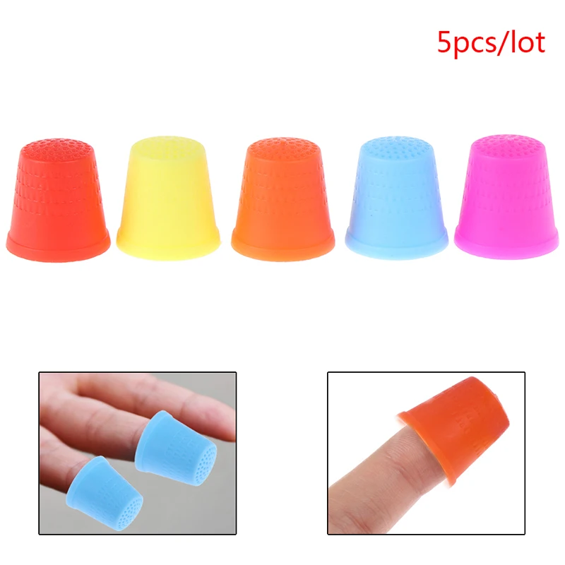 5Pcs Household Sewing DIY Tools Ring Thimble Finger Protector Craft Accessories