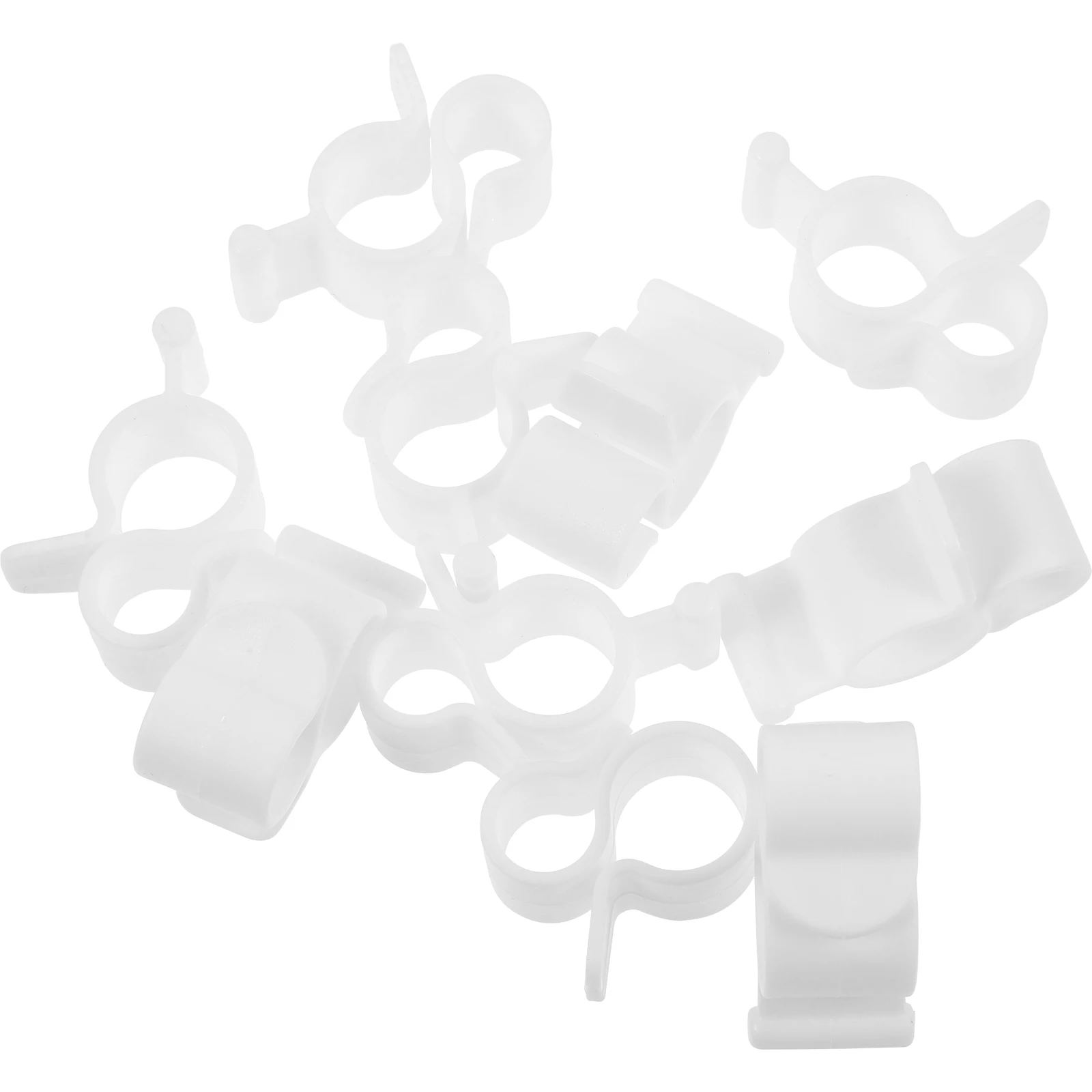 

10 Pcs Hooks Car Awning Hangers Clothes Camper Hooks Hook White PP Material Durable Easy Use Outdoor Accessories