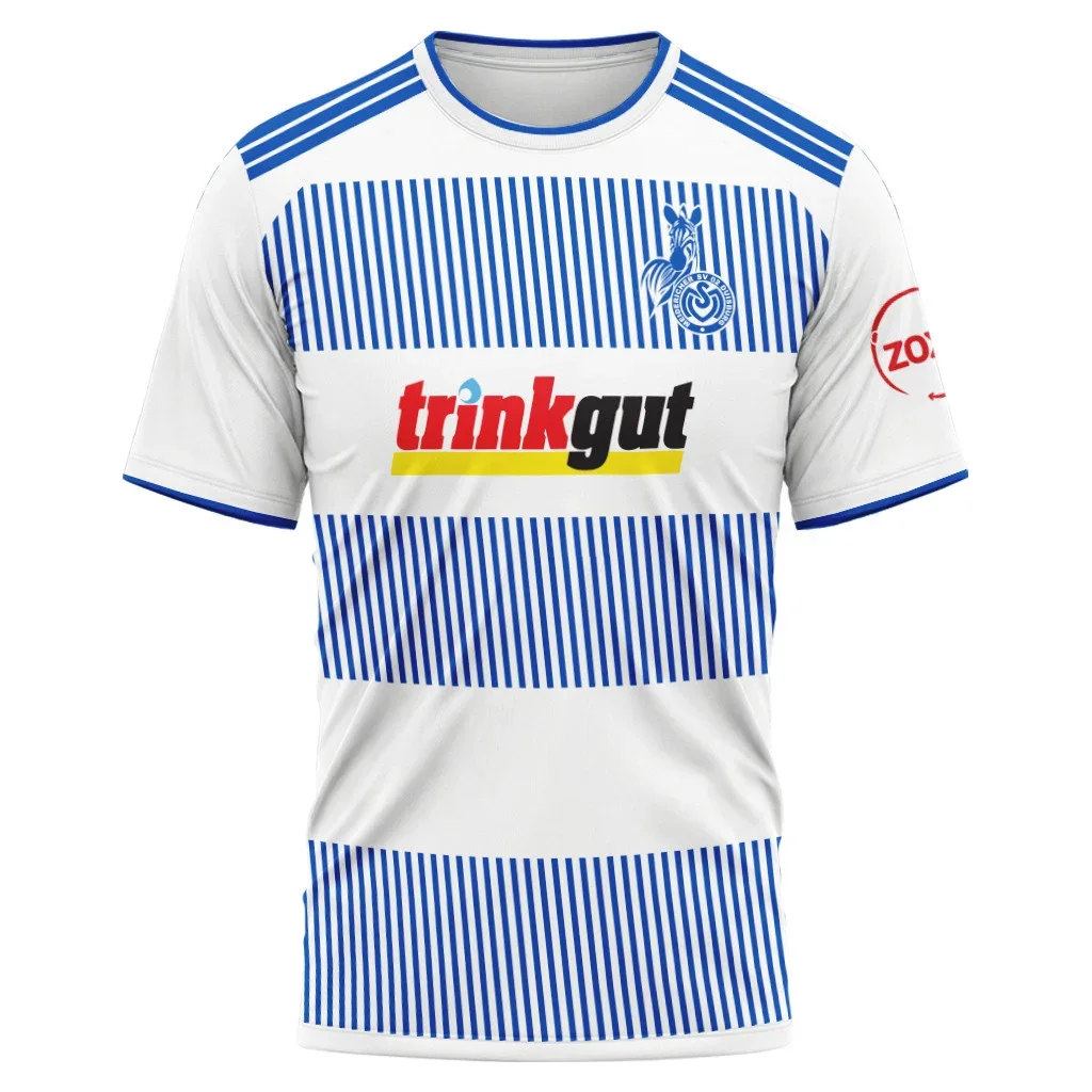 2026-27 Sommer Erwachsenen-Top Schnelltrocknend Atmungsaktiv MSV Duisburg Heim-Fußballtrikot Herren Damen Sport Drittes Fußballtrikot Familien-T-Shirt – Detail 5