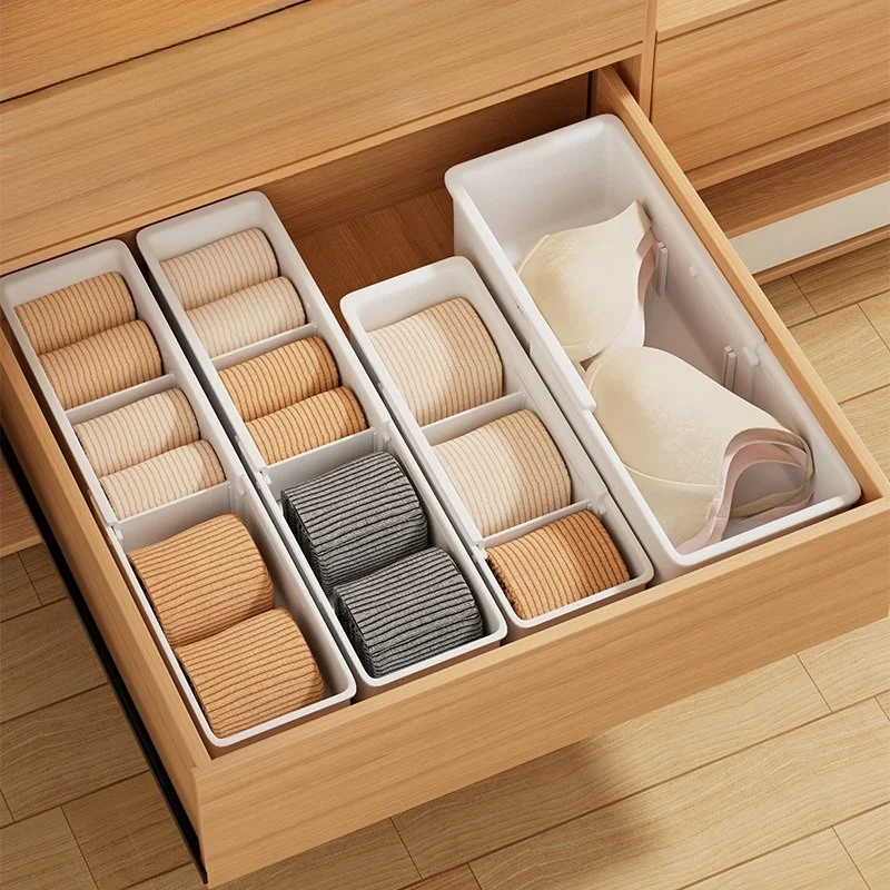 

Expandable Kitchen Drawer Organizer Adjustable Utensil Storage Box Removable Dividers Flatware Tray Cosmetics Drawer Partition