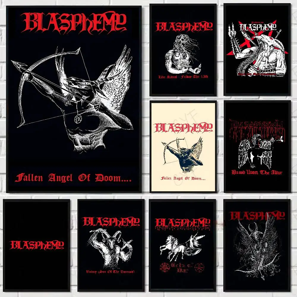 Anime B-blasphemys D-death Poster HD kunst klebrige wand wasserdicht hause wohnzimmer schlafzimmer ästhetische dekoration