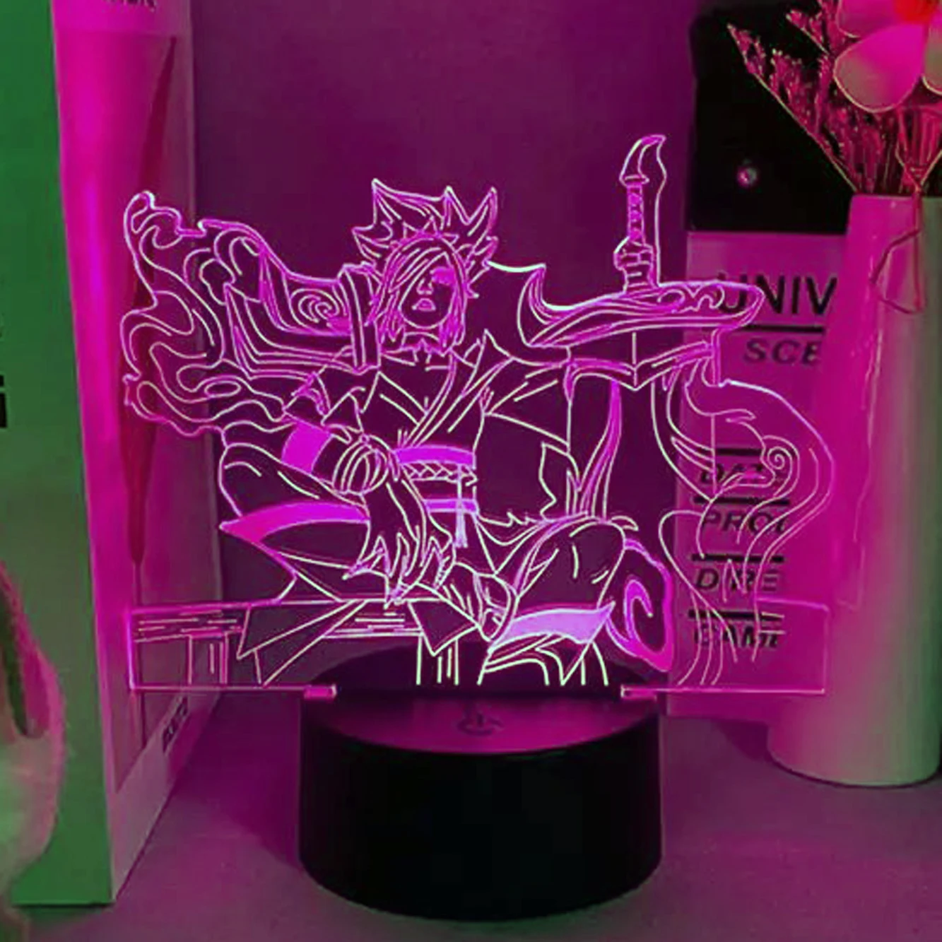 League of Legend 3D Gamer Night Lights Exile Riven هدايا عيد ميلاد ملونة للأصدقاء غرفة نوم ديكور طاولة السرير