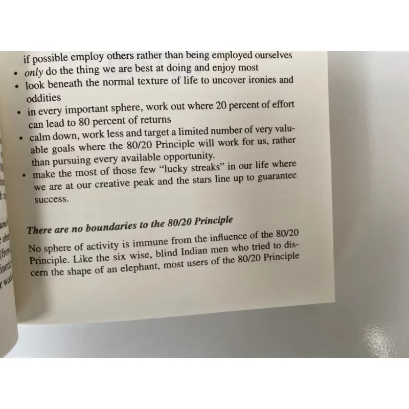 El principio de 80/20 de Richard Koch, el secreto para conseguir más con menos papel novedoso en inglés