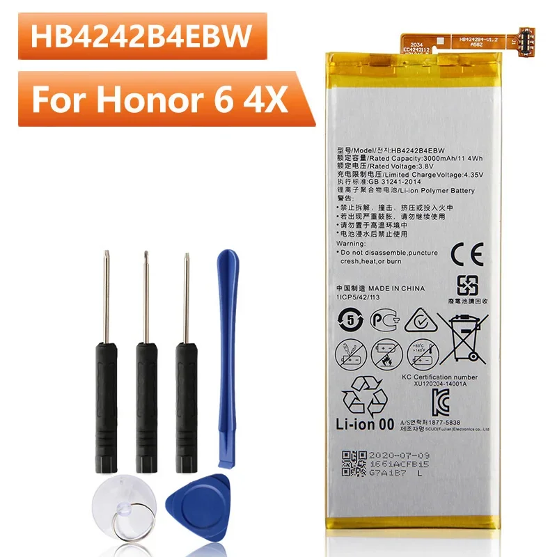 

New Replacement Battery HB4242B4EBW For Huawei Honor 4X Honor 6 H60-L01 H60-L02 H60-L04 H60-L1 Rechargeable Battery