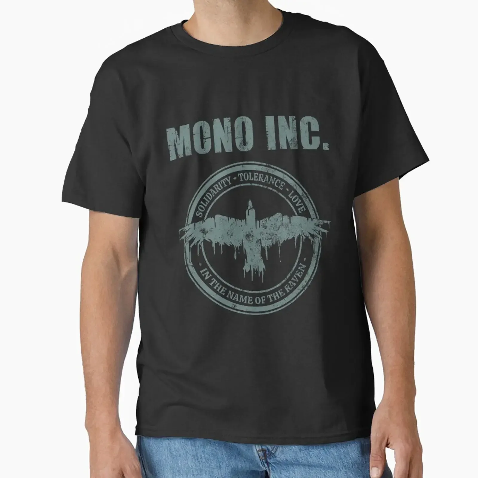 MONO INC Solidarity Tolerance Love designed and sold by vintage Washed designer clothes Stretched Comfortable Soft Slightly