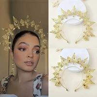 1 elegant Baroque halo crown headband - Gothic angel headpiece with pearl embellishment, durable plastic, feather free | Perfect