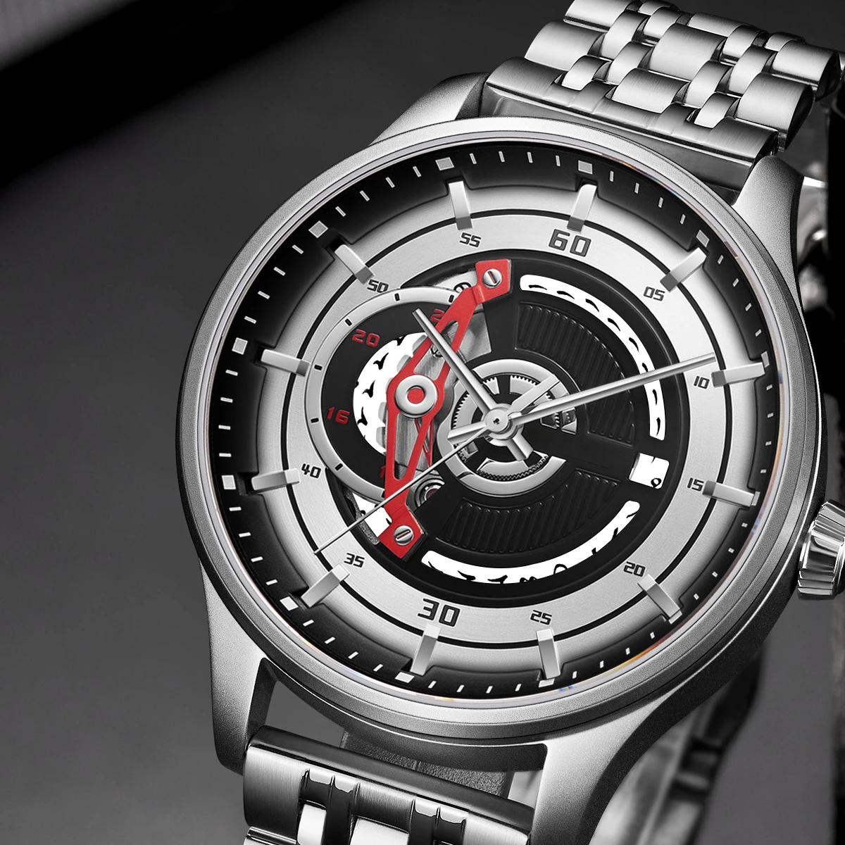 Black/White Date Week Wheel NH35 NH36 Movement Arabic Movement Dial Fits NH35 NH36 Automatic Movement Crown at  3.8 oclock