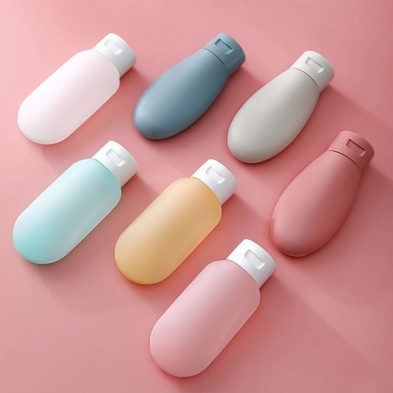 3pcs/set Empty Bottle Travel Cosmetic Refillable Bottle Portable Plastic Liquid Shampoo Container Squeeze Tube Spray Bottle