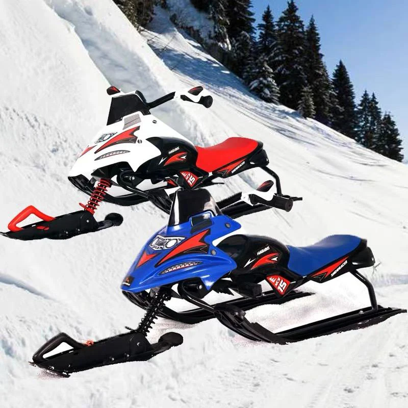 Paire De Patins Neige Pour Draisienne 12 Pouces - Transforme Le Vélo En Luge