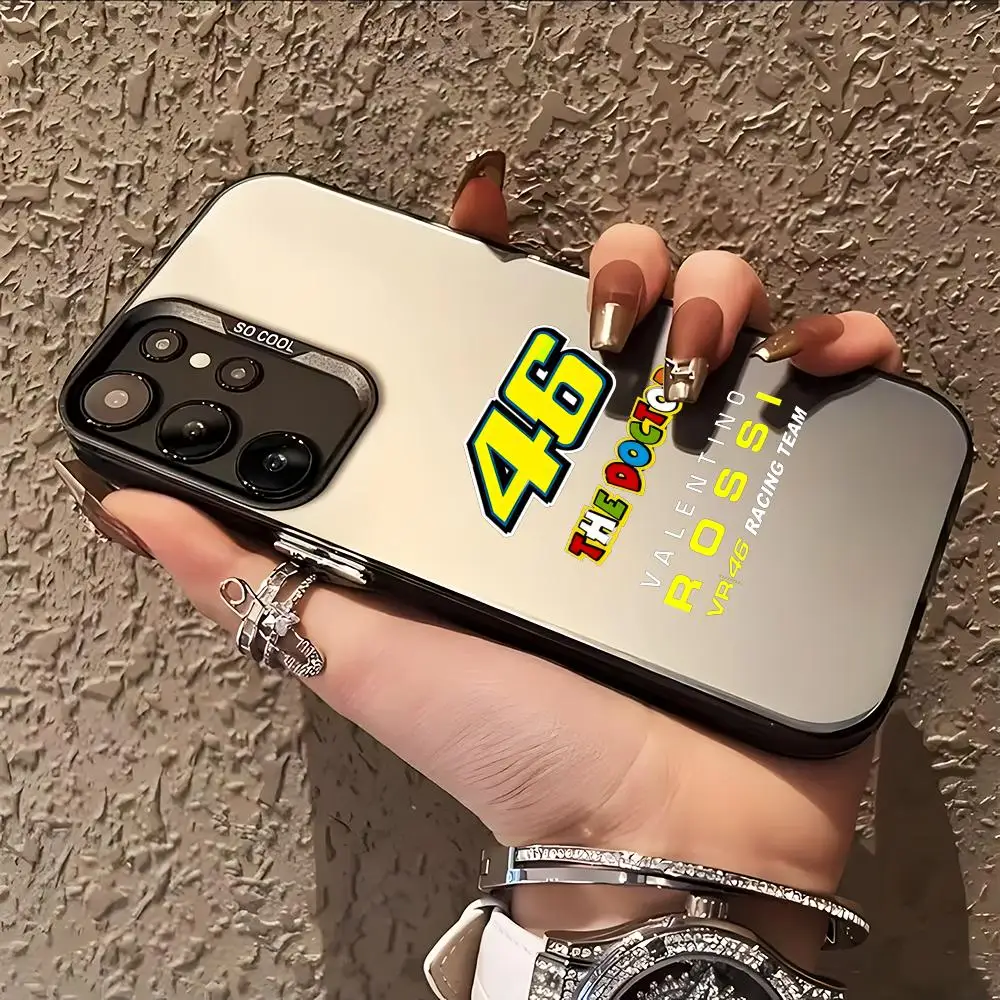 Motorcycle Rossi VR46 Phone Case for Samsung Galaxy A57 56 55 54 52 37 36 35 34 27 26 25 17 16 5G Colorful Silver Cover view 3