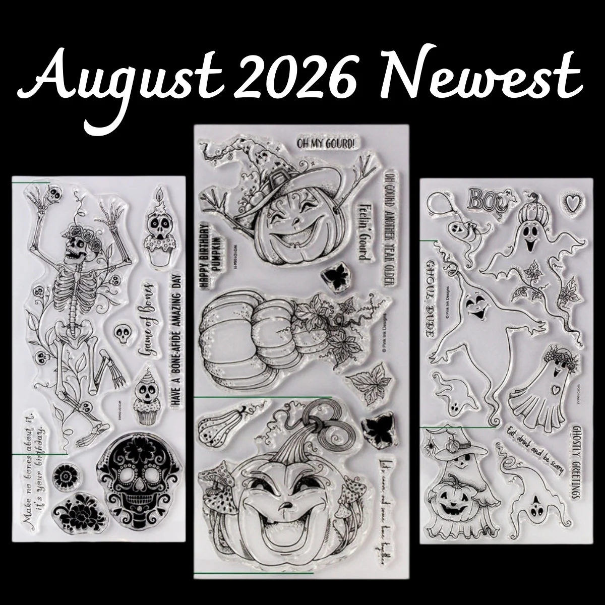 Newest Ghoul Dude Bones Gourd Halloween Clear Stamps For DIY Decorating Scrapbook Paper Card Album Embossing Craft August 2026