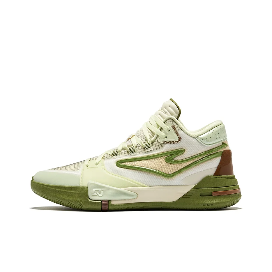 Erke Qidan, Spirit Fearless, Chaussures de basketball montantes confortables en textile, cuir synthétique et amorti TPU