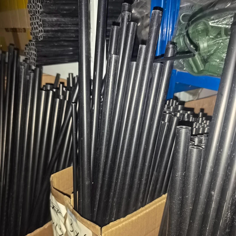 OD 5mm~19mm Black PVC Pipe Garden Irrigation Water Tube, Aquarium Fish Tank Adapter DIY Frame Connection Pipe 48~50cm Length